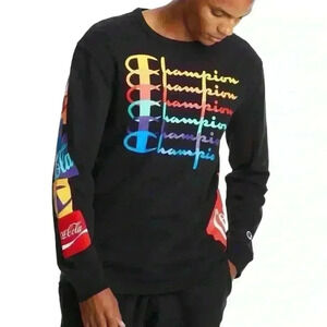 Men’s Champion limited edition retro Coca-Cola long sleeve tee size‎ small